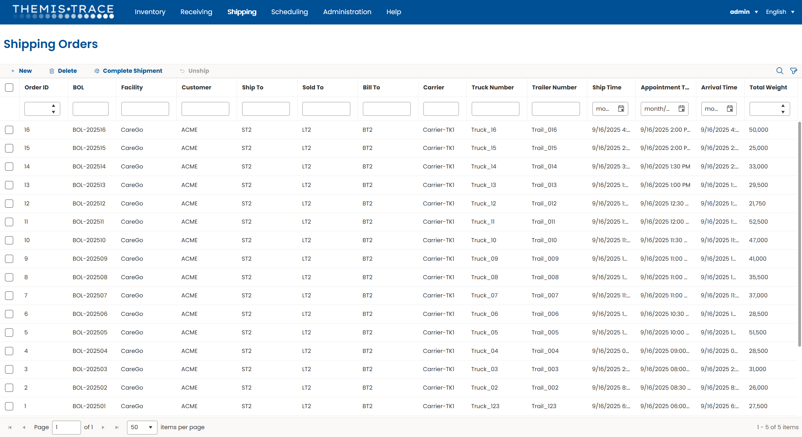 Fast, Filterable Shipping Insights